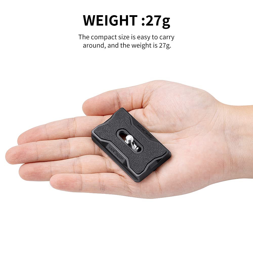K&F CONCEPT camera quick release plate, 2 pack aluminum quick release plate with 1/4'' thread, Arca-Swiss quick release system for most tripod, tripod head, DSR/DSRL camera - KF31.031