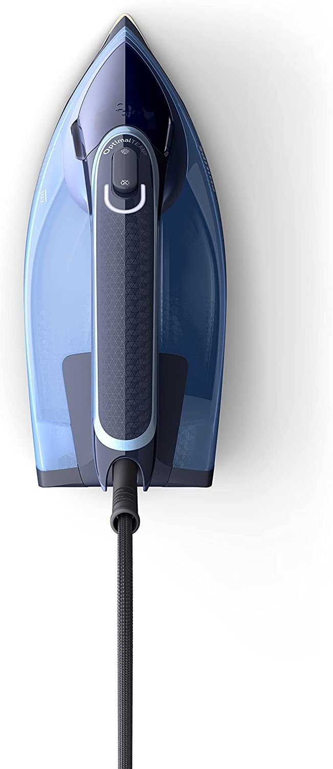 Philips Azur 8000 Series Steam Iron - 55 g/min continuous steam, 240 g steam boost, 3000 W, OptimalTEMP technology, SteamGlide Elite, light blue (DST8020/20)