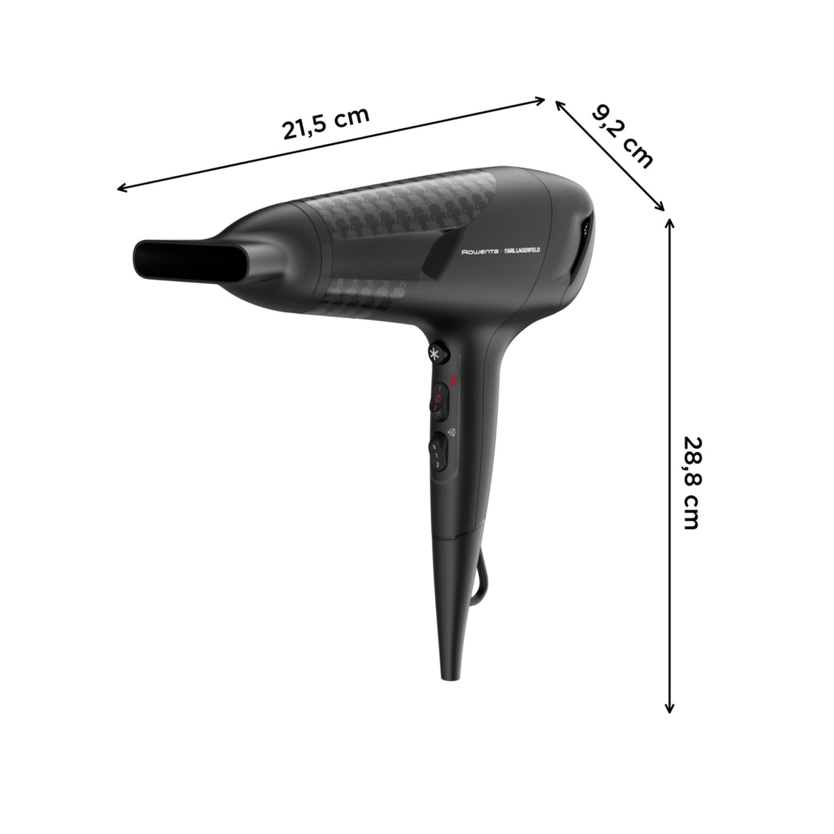 Rowenta x Karl Lagerfeld Studio Dry Uscător de păr, Control Termic - CV581L