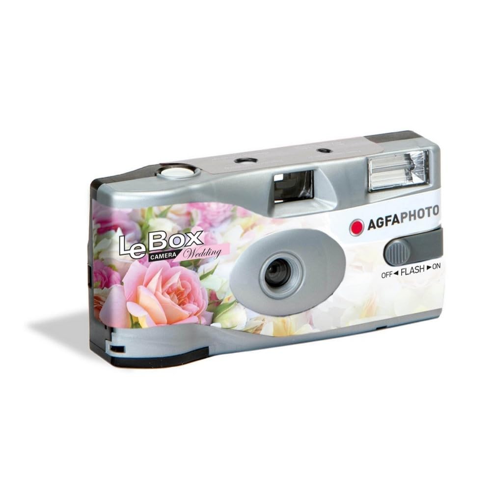 AGFA Photo Pack 10 x 601025 - Appareil Photo Jetable LeBox Wedding, 27 Photos, Objectif Optique 31 mm - Gris - 3760265545513
