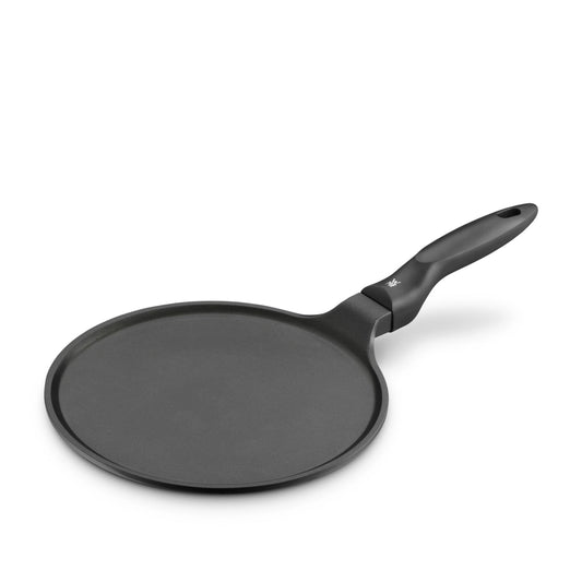 WMF Devil Crepe Pan Induction 27 cm, crepes pan, pancake pan with dough spreader and wooden scoop, cast aluminum coated - 570044291