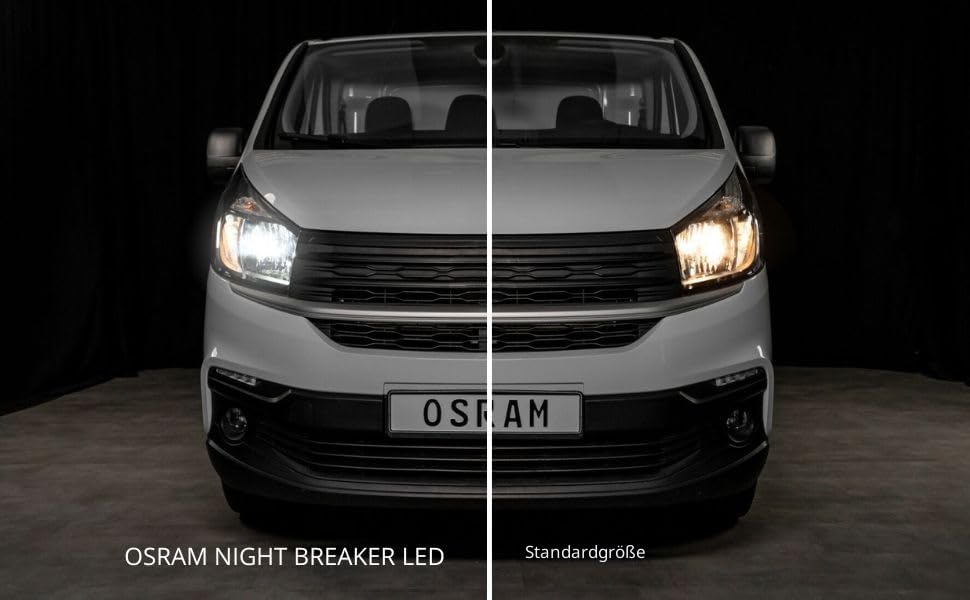 Osram NIGHT BREAKER LED SMART H7; up to 330% more brightness; 6000K, 12V, LED high and low beam with street approval, white - 64210DWNBSM-2HB