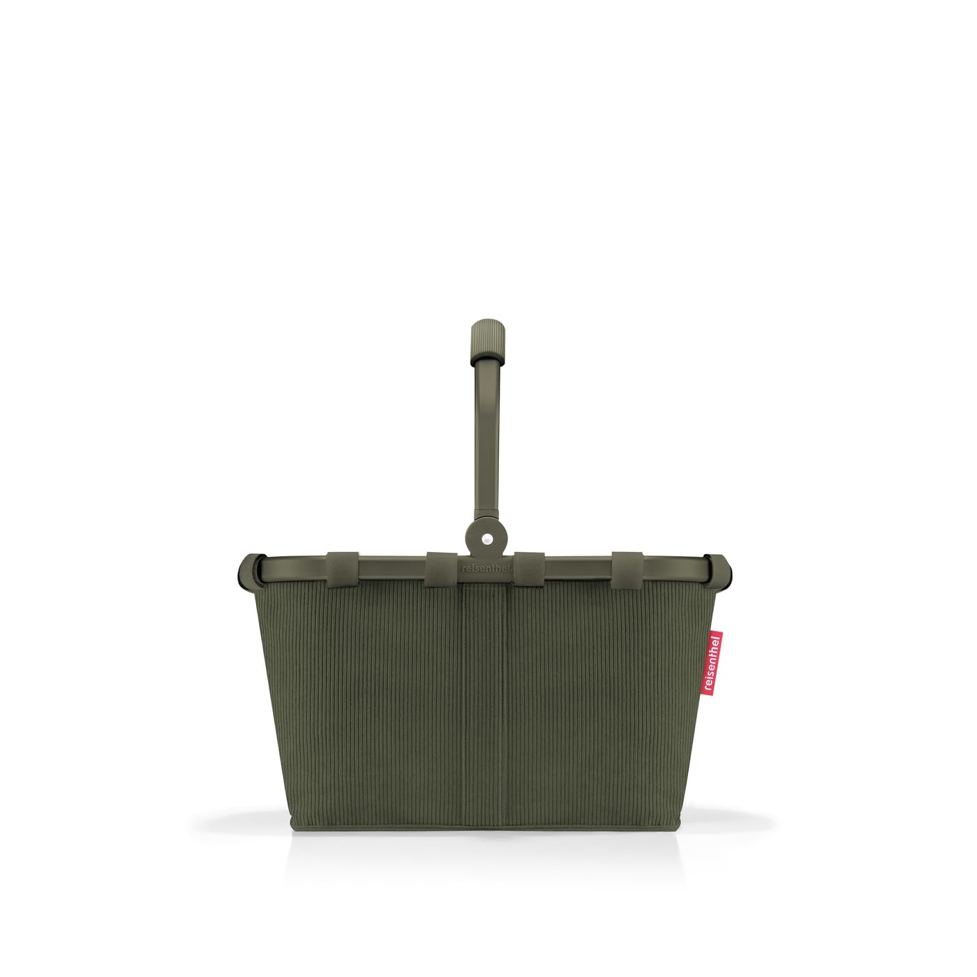 Reisenthel carrybag XS cord dark matcha – Stable shopping basket with practical inner pocket – Elegant and water-repellent design - BN5057