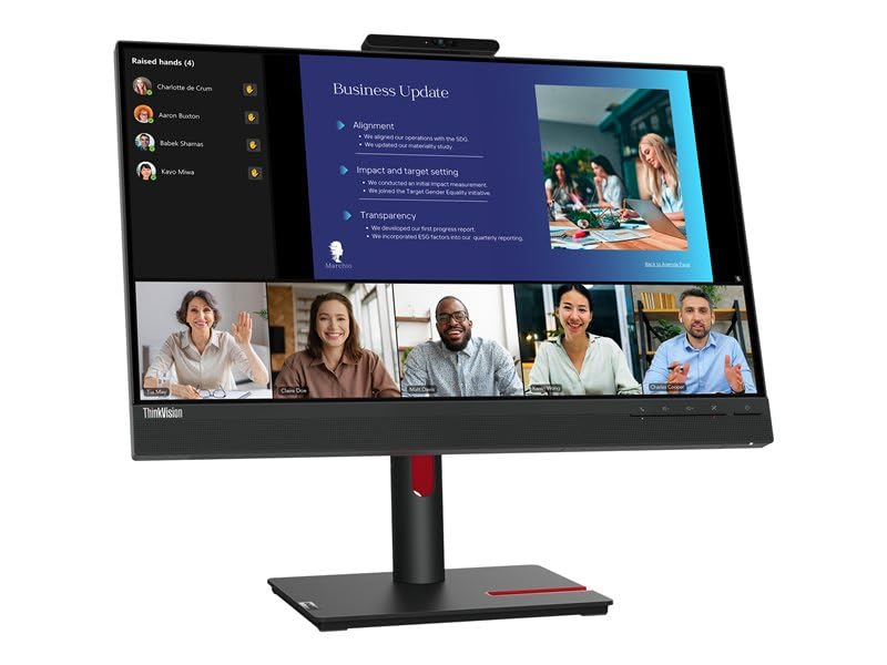 ThinkVision T24v-30 23,8" FHD-Monitor pentru videoconferințe - 63D8MAT3EU