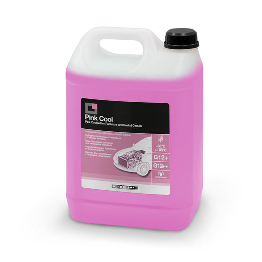 ERRECOM Pink Cool, concentrated pink radiator fluid, G12+ G12++ antifreeze, with SI-Oat inhibitor package 100% silylated, ready to use, 5 liters - TR1266.P.01.EC