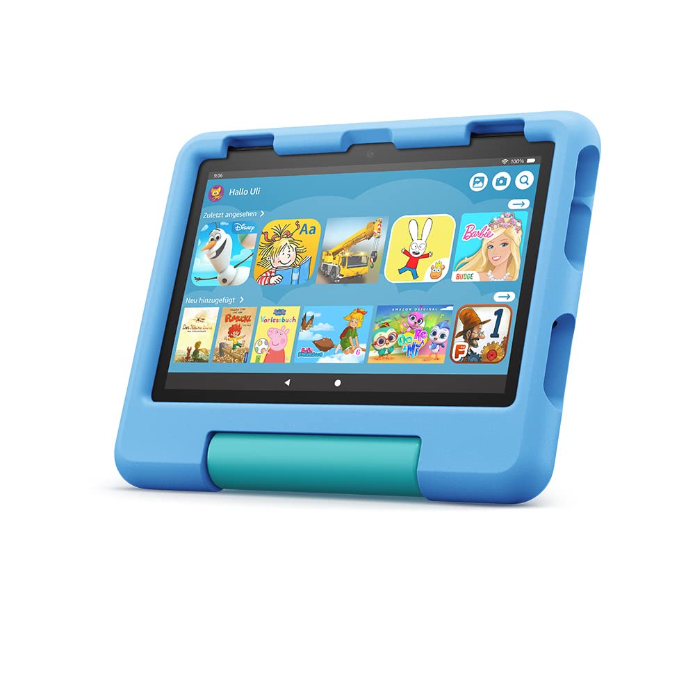 Amazon child-friendly case for the Fire HD 8 tablet (only compatible with 12th generation, 2022), blue - 53-028582
