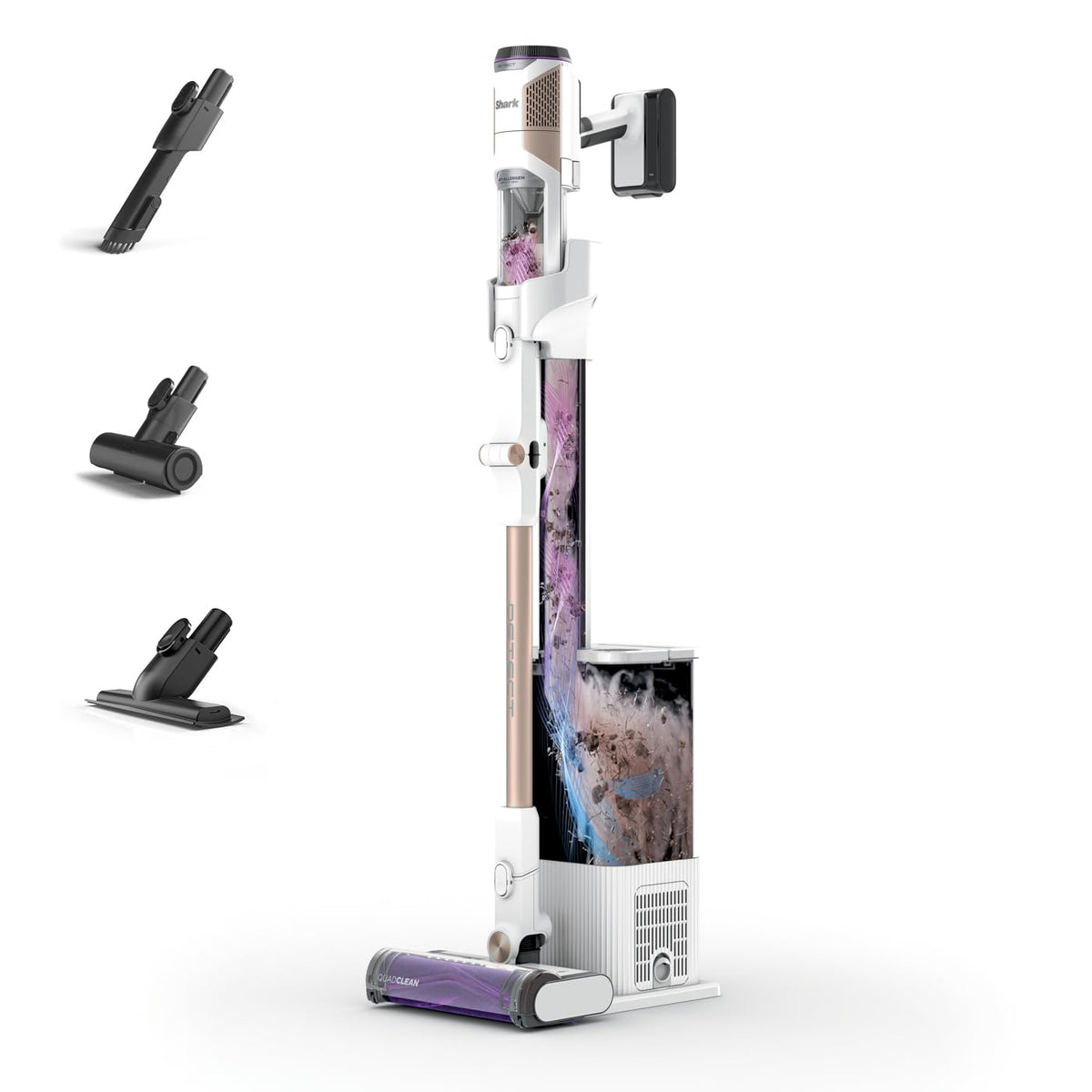 Shark Detect Clean & Empty Cordless Vacuum Cleaner, DirtDetect, White IW3612EUT