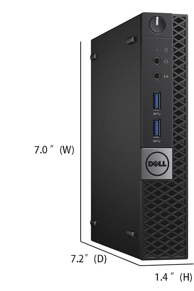 Dell Optiplex 3040 Mini Computer PC with 24 inch monitor, Intel Core i5-6500, 8GB RAM, 256GB SSD, US Keyboard QWERTY, WiFi, Bluetooth, Windows 11 Pro (Renewed)