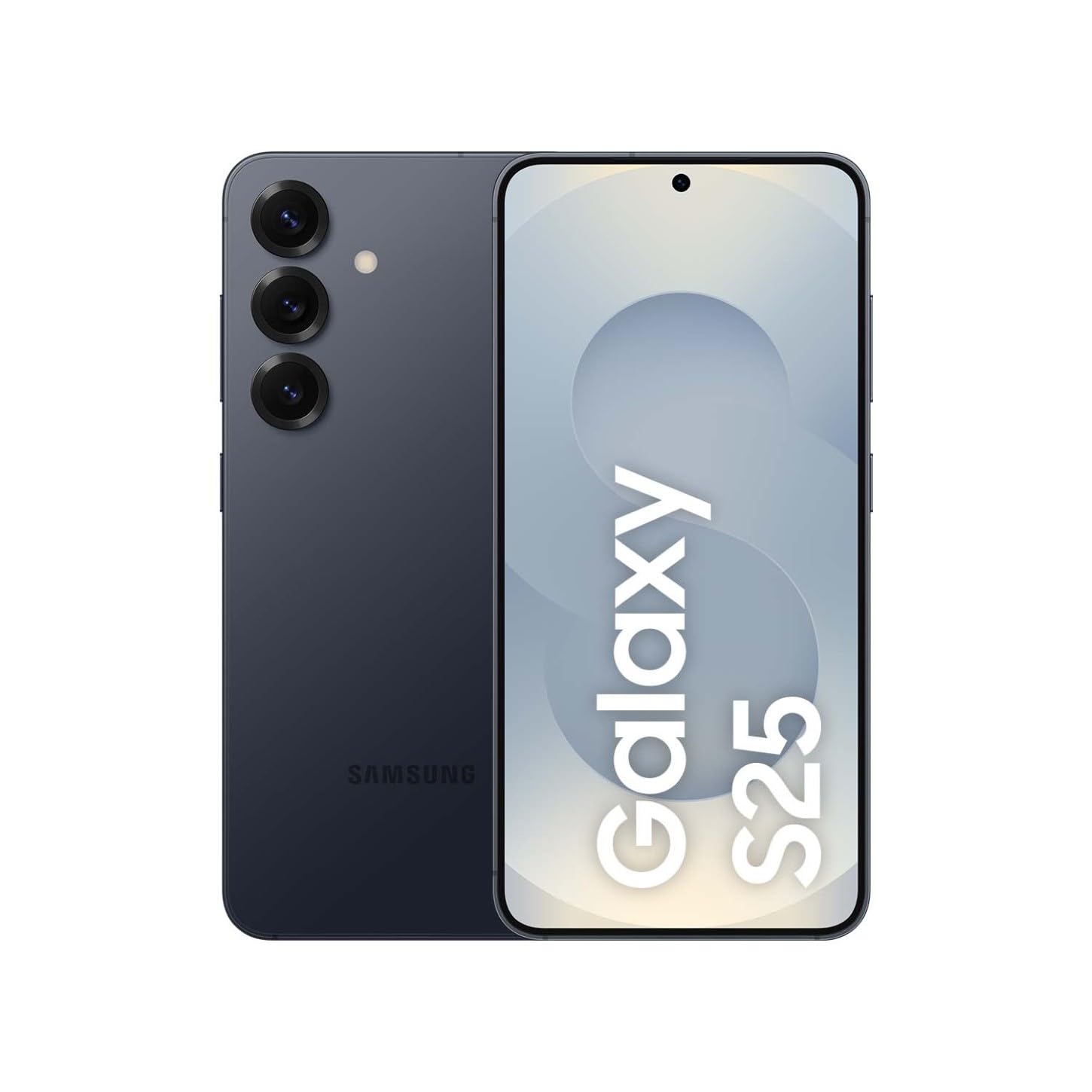 Samsung Galaxy S25 AI smartphone with Galaxy AI, no contract, mobile phone with Android, 12 GB RAM, 256 GB storage, 50 MP camera, blue black, 3 year manufacturer's warranty [Exclusively on Amazon]