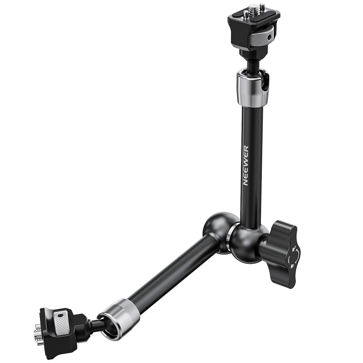 NEEWER 11" joint magic arm, 360° ball heads positioning pins for camera monitor mount with 1/4" screws for DSLR action camera monitor video light compatible with SmallRig Cage Rig ST16