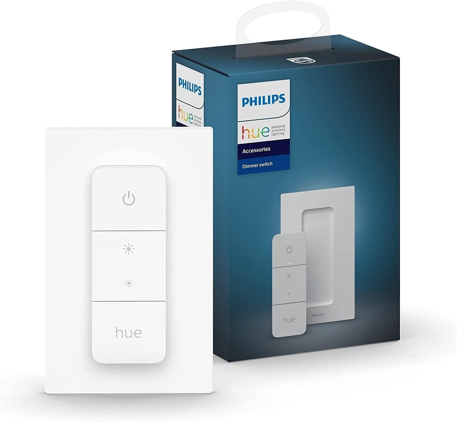 Philips Hue dimmer switch for Hue lighting systems, smart dimmer for controlling lights and light scenes, wireless light switch without installation, white - 929002398602