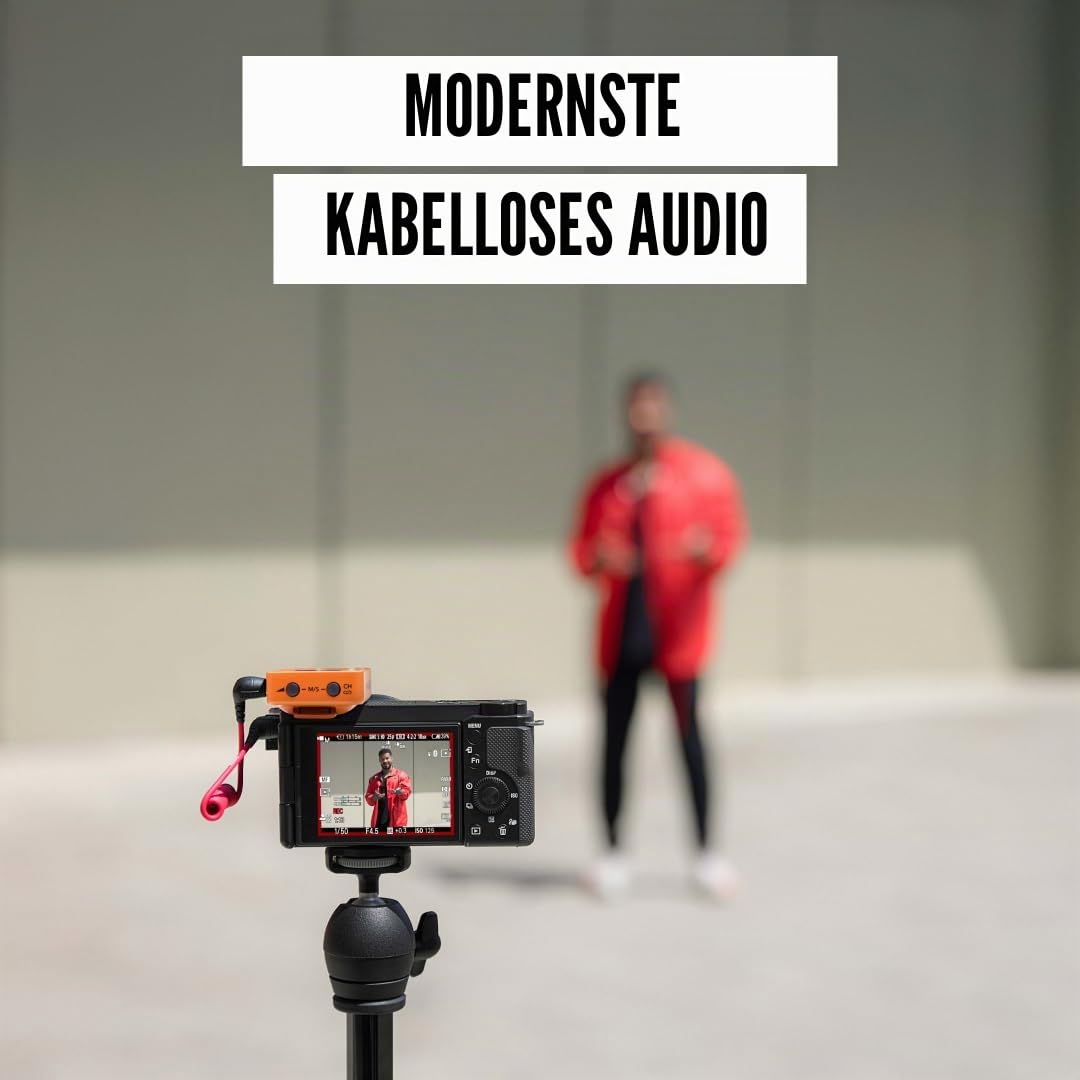 RØDE Wireless GO (Gen 3) – Compact wireless microphone – Crystal clear sound, 32-bit float recording, automatic level control, for phones, cameras, and computers (Orange) - WIGOGEN3ORA