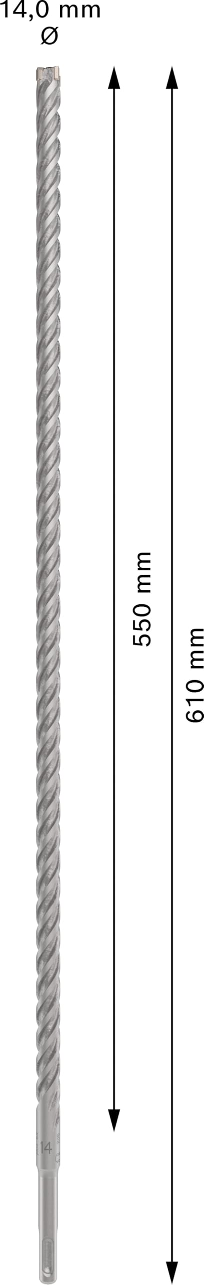 Bosch 1x PRO SDS plus-5X burghiu cu ciocan, 14 x 550 x 610 mm - 2608836623
