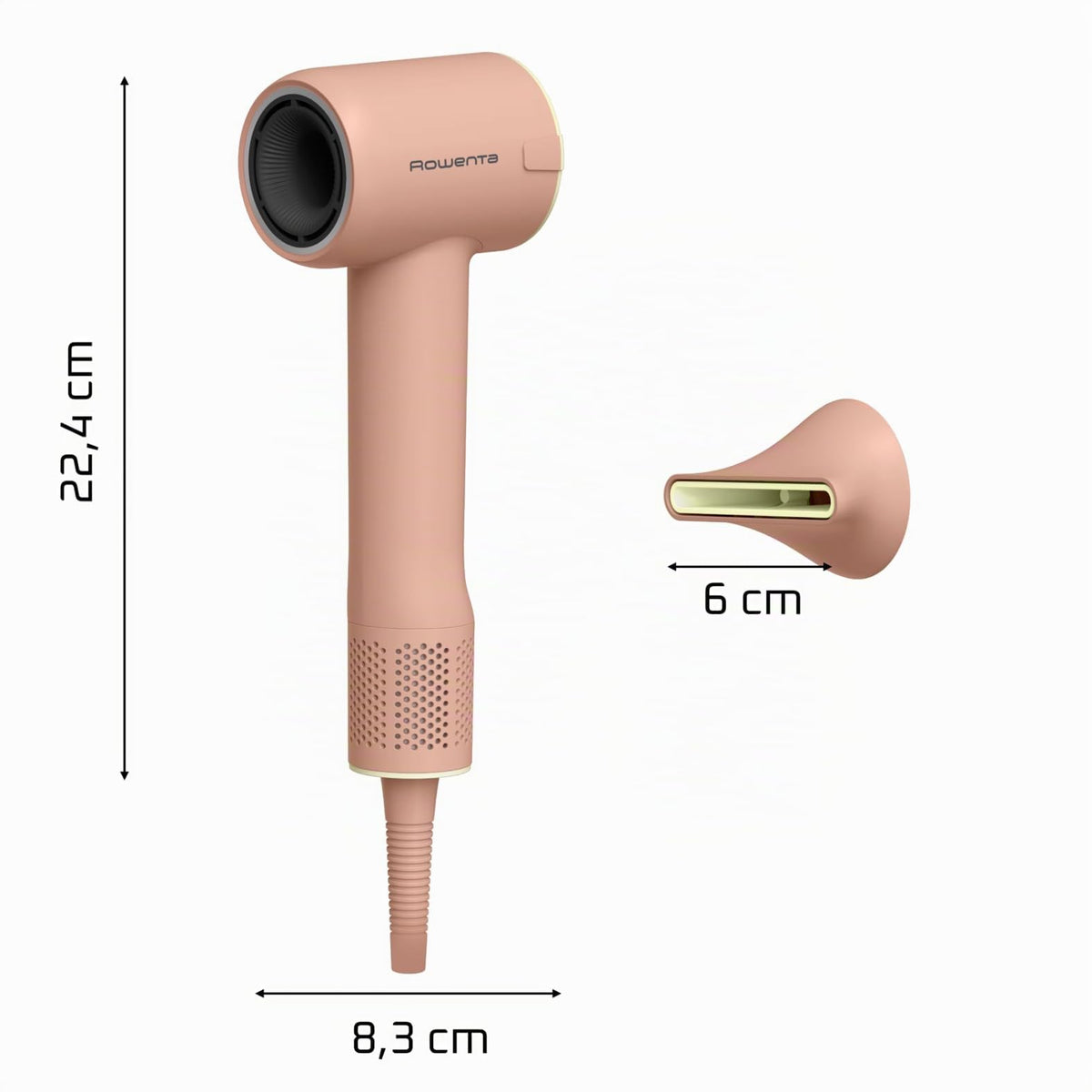 Rowenta Blumia Hair Dryer, High-Speed Motor, 6-mm Magnetic Nozzle - HY5N11E0
