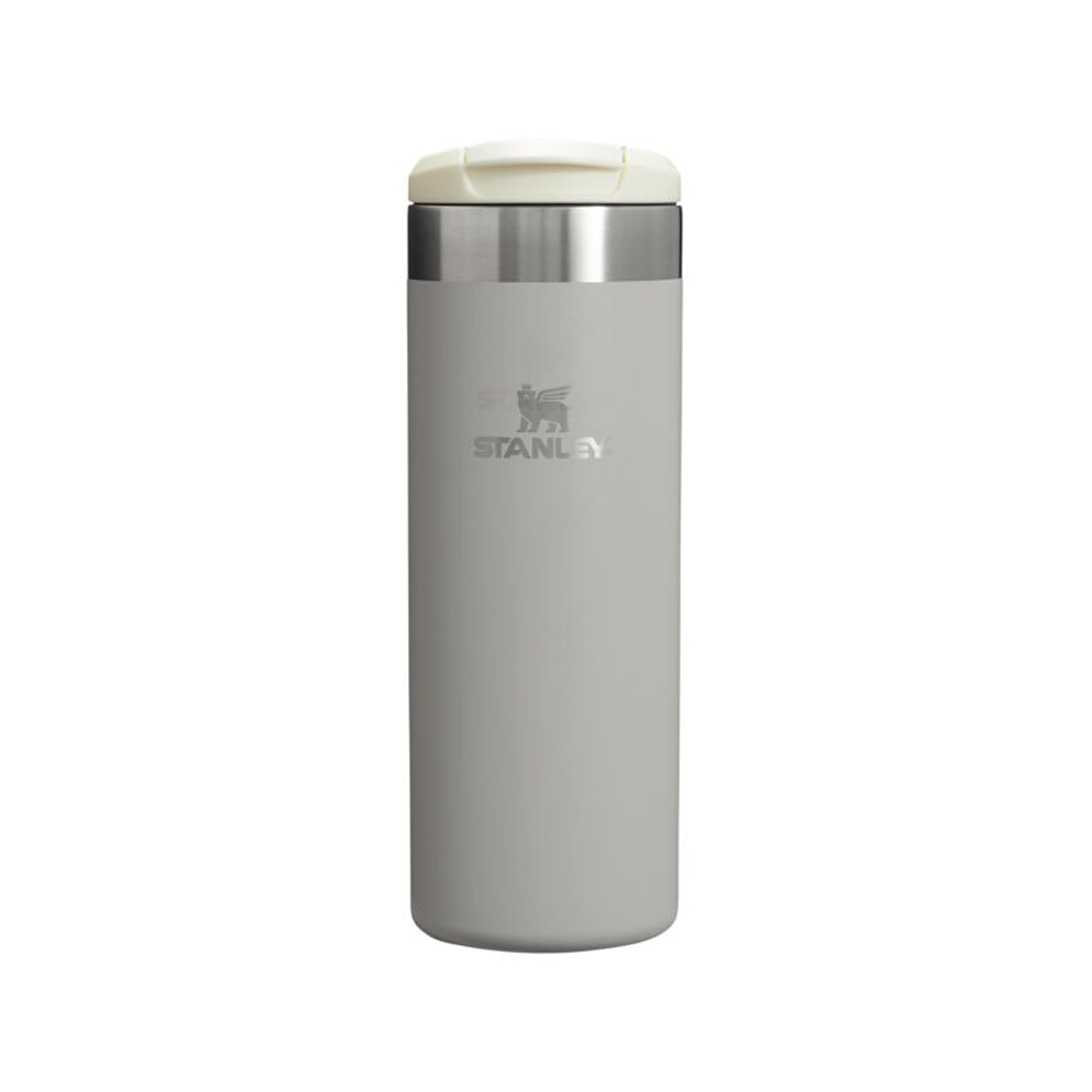 Stanley 1913 Aerolight Transit Thermo Mug 0.47L - Keeps Hot for 6 Hours - Dishwasher Safe - Coffee Mug To Go Leak-Proof - Compatible with Common Car Drink Holders - Thermos Flask - Ash - 10-10787-216