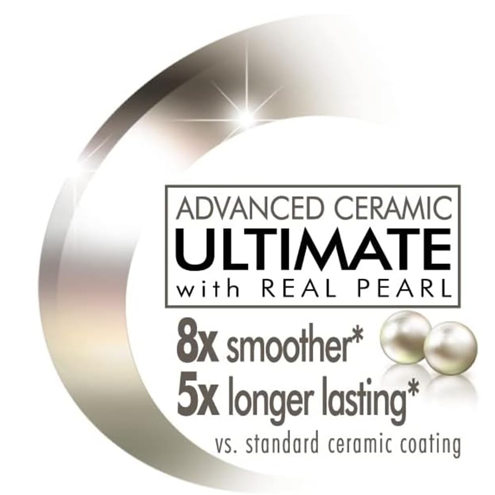 Remington Straightener [Test Winner] Pearl (high-quality ceramic coating with real pearls for even heat distribution) LCD display, 150-235°C, including storage bag, hair straightener S9501