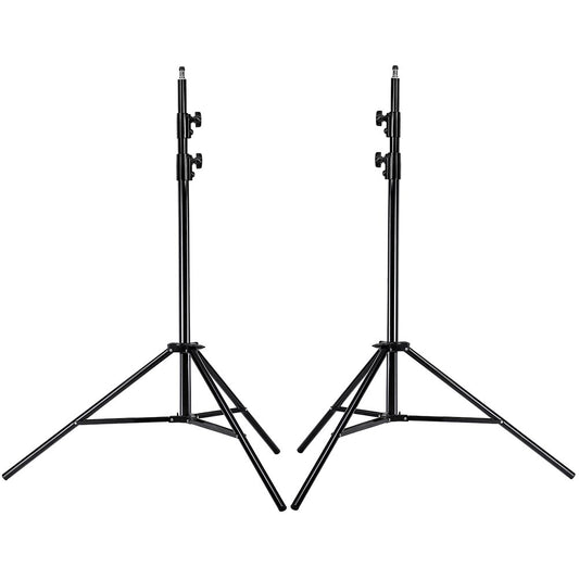 NEEWER PRO 9ft/260cm Spring Loaded Heavy Duty Photography Photo Studio Light Stand with 1/4" Screw & 5/8 Stud for Video, Portrait and Photography Lighting (2 Packs) - 10100600