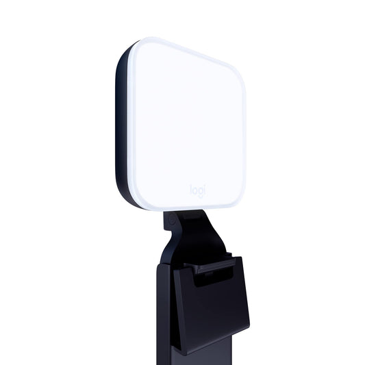 Logitech Litra Glow Premium LED Streaming Light with TrueSoft - For Video Conferencing, Zoom Meetings, Adjustable Mount and Desktop App Control for PC / Mac - Graphite - 946-000002