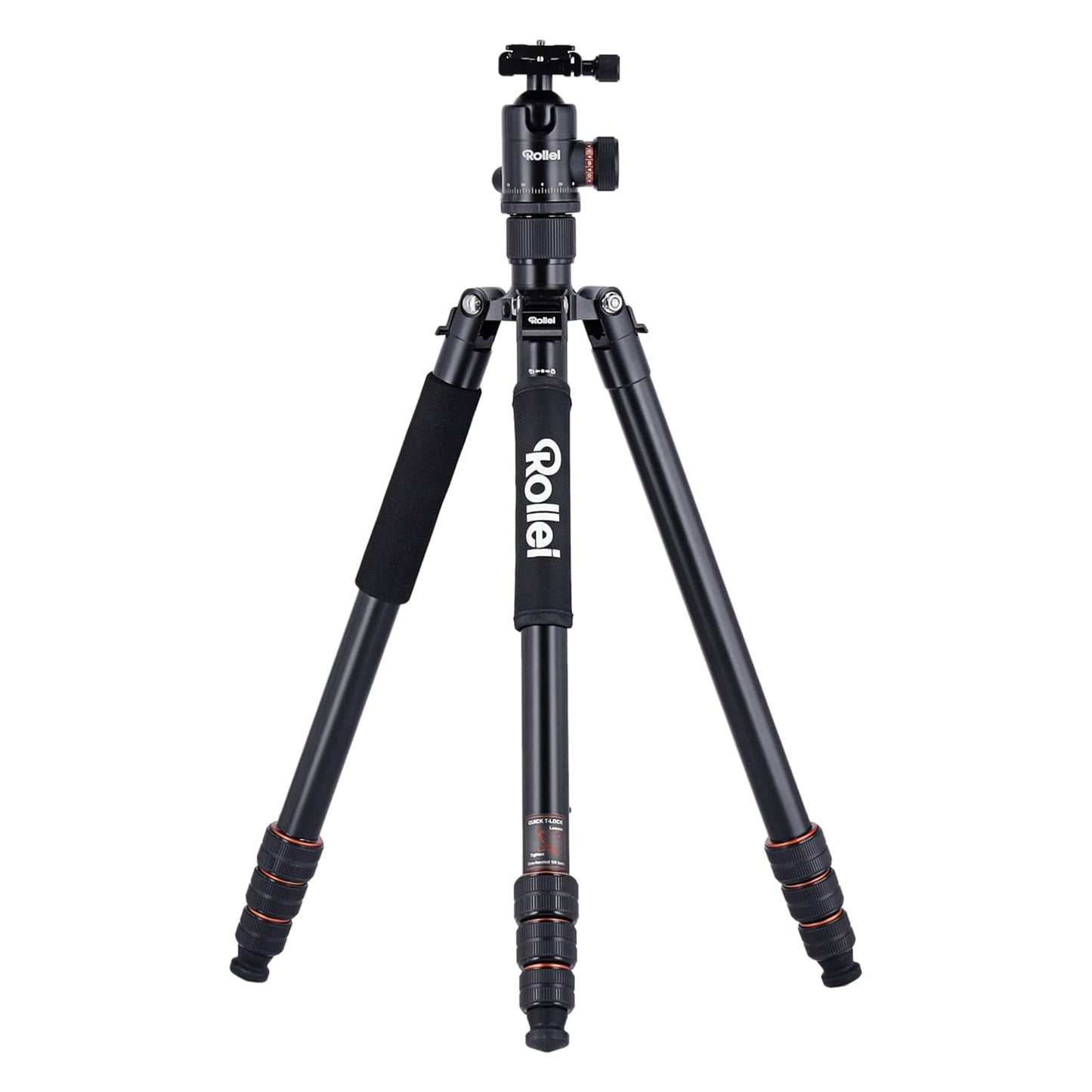 Rollei C6i Tripod Camera Black, 171.5 cm Photo Tripod Made of Aluminum Compact Tripod with Ball Head & Bag Arca Swiss Compatible for DSLR Tripod with Monopod Function, Camera Tripod Tripod - 26936