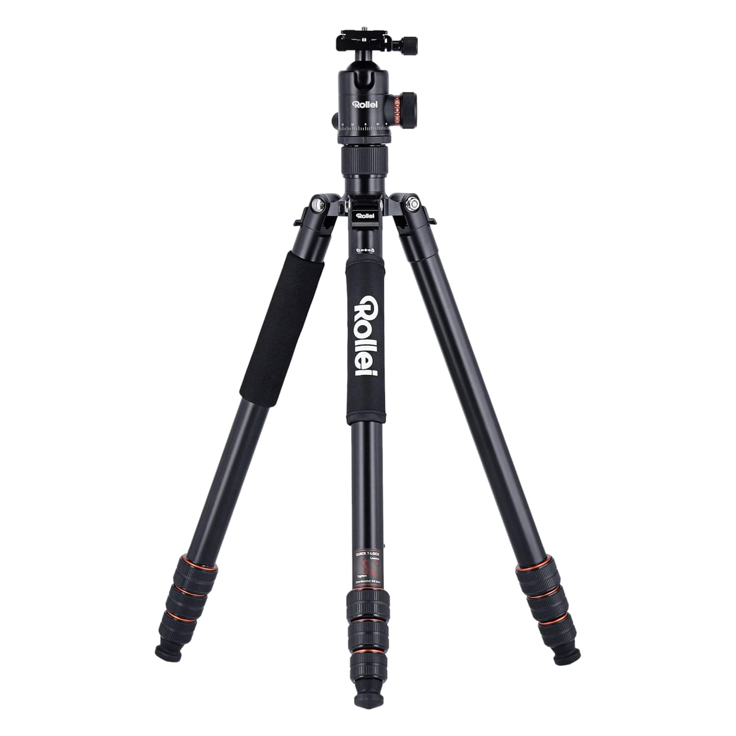 Rollei C6i Tripod Camera Black, 171.5 cm Photo Tripod Made of Aluminum Compact Tripod with Ball Head & Bag Arca Swiss Compatible for DSLR Tripod with Monopod Function, Camera Tripod Tripod - 26936