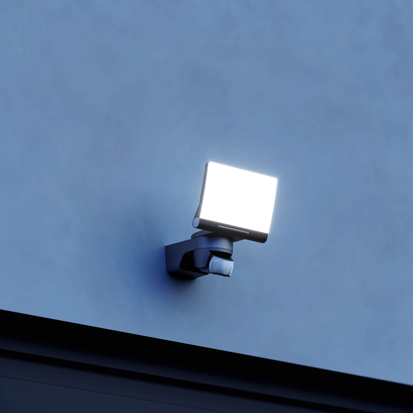 Steinel LED spotlight XLED Home 2 SC Connect, 180° motion detector, 13.8 W, 1550 lm, floodlight, fully swiveling, 3000 K, black - 065447