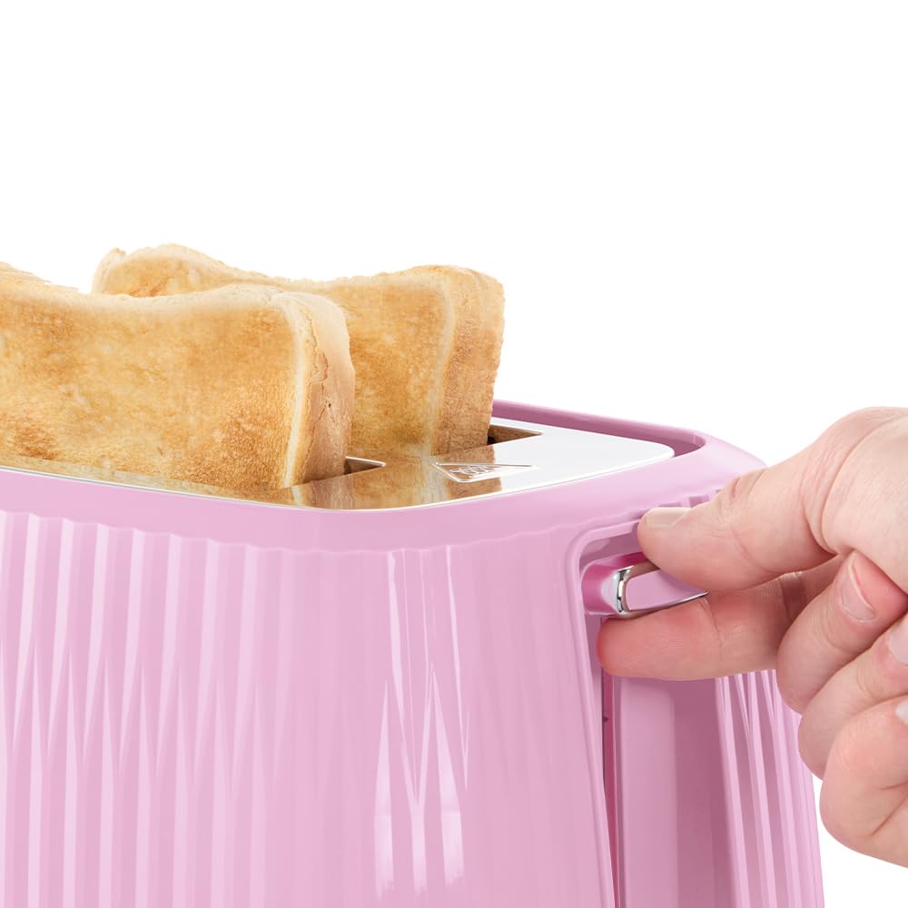 Russell Hobbs Toaster Eden Raspberry, 2-Slice, with Bun Warmer - 27372-56
