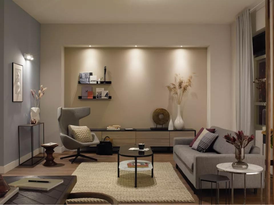Pachet spot cu LED Philips Hue White Ambiance GU10 de 2 (400lm), lămpi LED reglabile pentru sistemul de iluminat Hue cu lumină albă caldă, control inteligent al luminii prin voce și aplicație - 929003666702