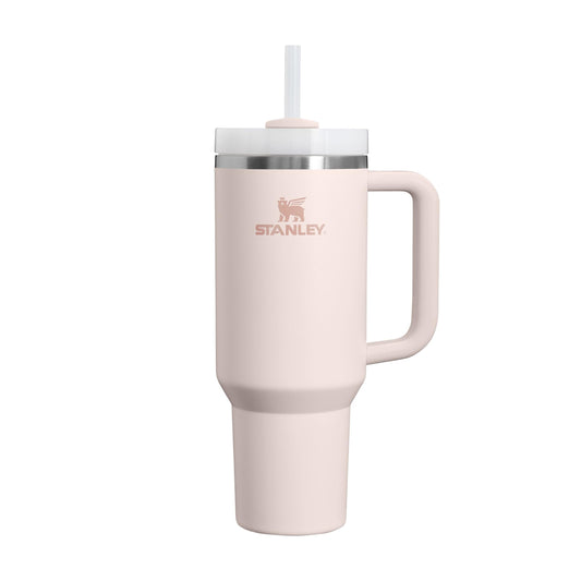 STANLEY 1913 Quencher H2.0 Flowstate Drinking Bottle with Straw 1.2L - Thermo Mug Cools Up to 11 Hours, 48 Ice Cooled - Dishwasher Safe - Thermos Bottle BPA Free Stainless Steel - Rose - 10-11673-115