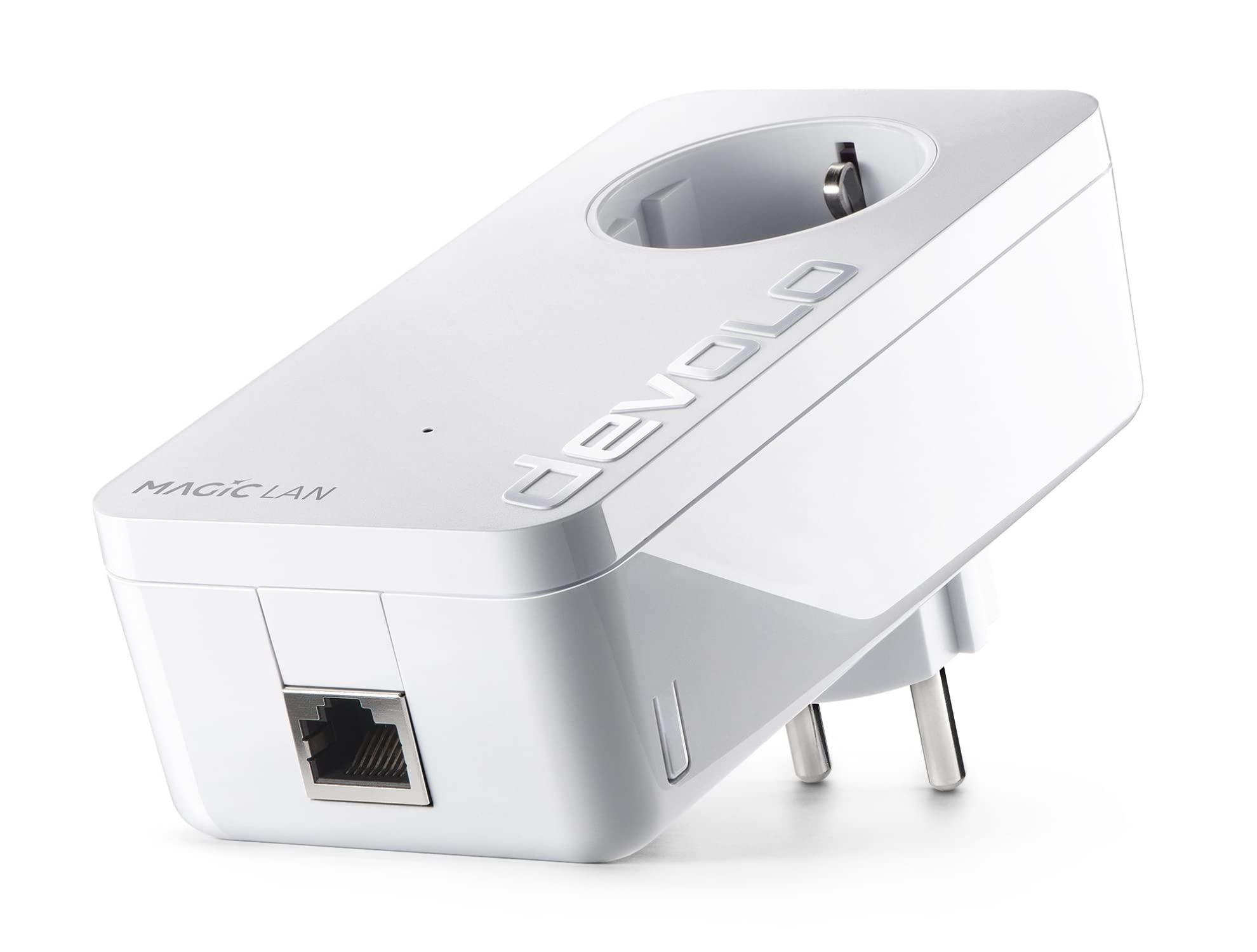 devolo Magic 1 LAN expansion adapter, LAN powerline adapter, up to 1,200 Mbit/s, 1x Gigabit LAN connection, ideal for home office, dLAN 2.0, white - 8410