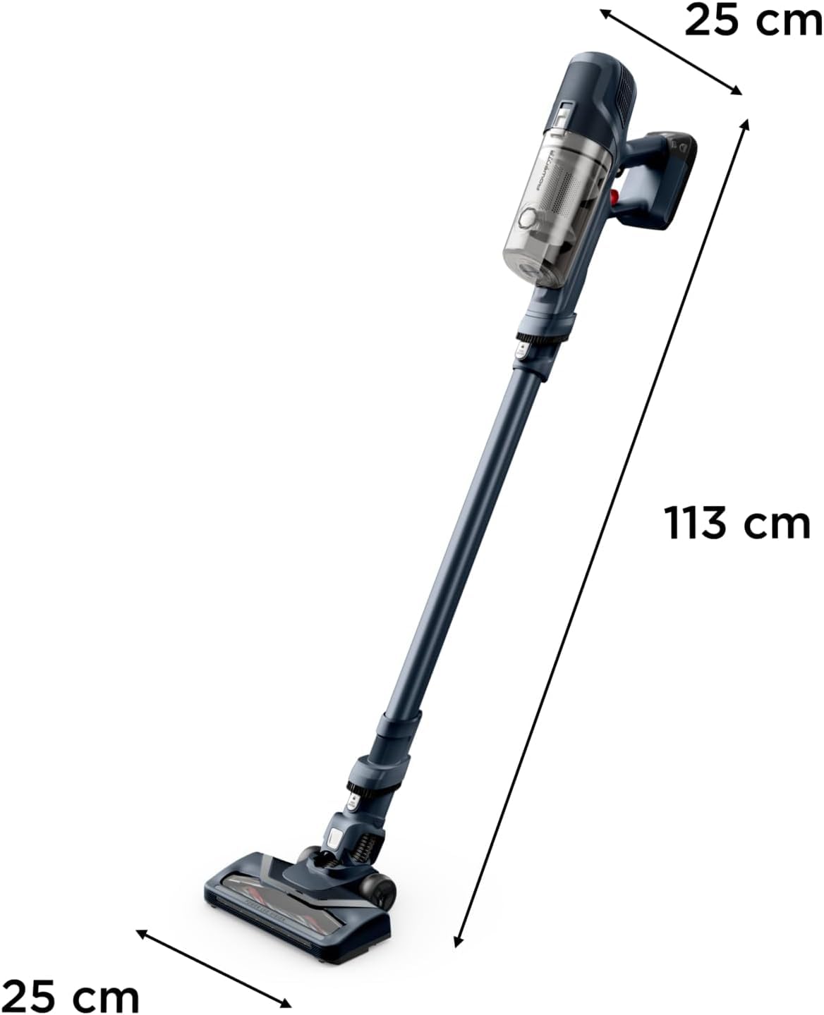 Rowenta X-Pert 6.60 Aspirator cu acumulator, 100W putere, 45 minute autonomie, fără fir și fără sac, cap de perie cu LED, foarte ușor, recipient pentru praf de 0,55 l, inclusiv duză pentru crăpături și suport de perete, negru, RH6831EO