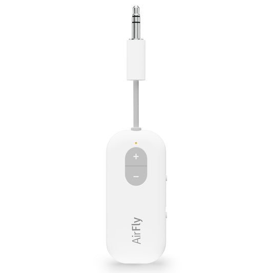 Twelve South AirFly SE Bluetooth Wireless Transmitter/Adapter for AirPods/Wireless or Noise Canceling Headphones; Use on airplanes and gyms, 20+ hours of battery life - TS-2516