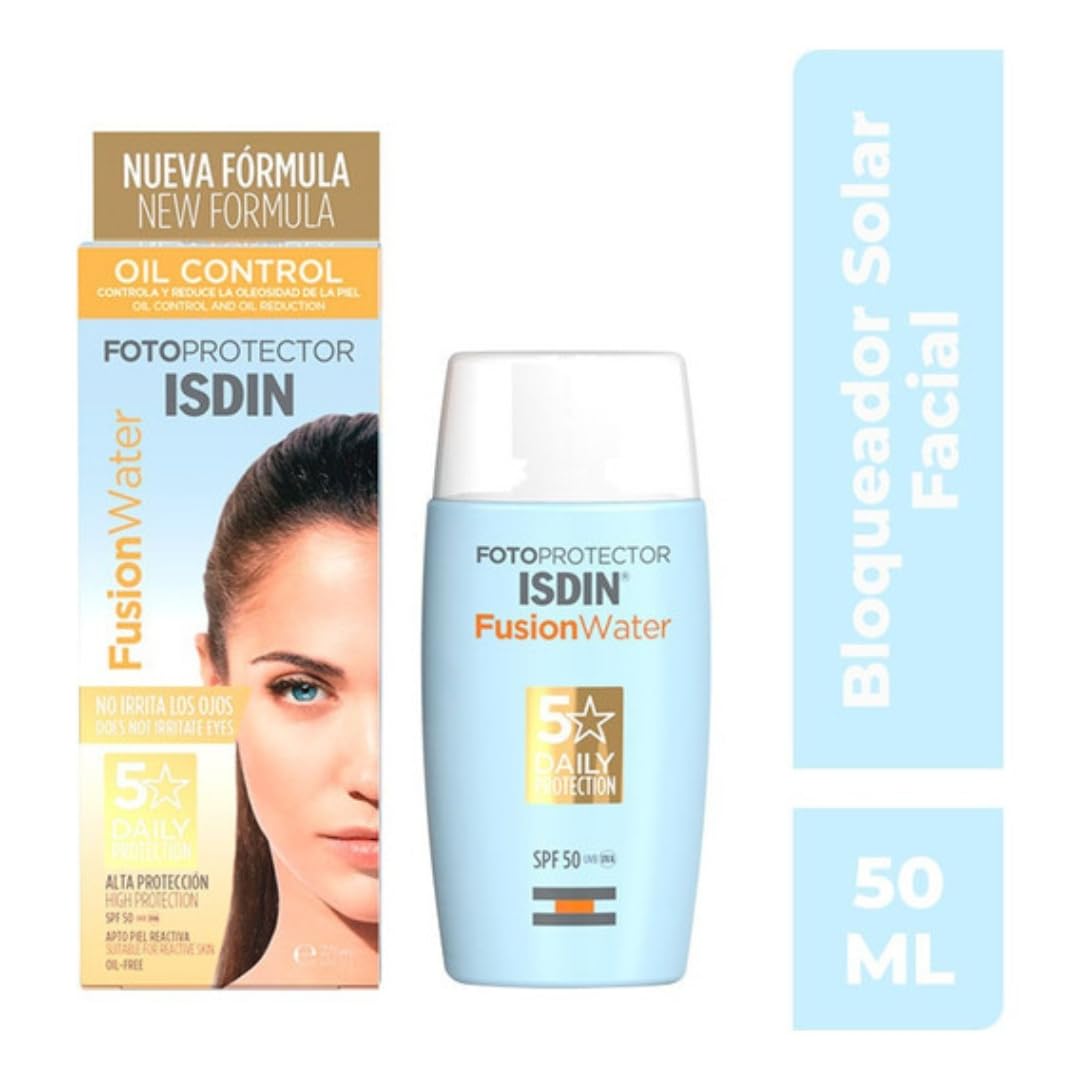 ISDIN Fusion Water Magic SPF 50 | Sunscreen for the face for daily use | Ultralight Texture 50ml (Pack of 2) - 8470001748577