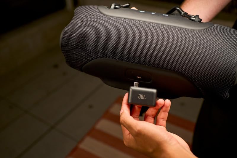 JBL EasySing Mic Mini AI-controlled microphone, real-time vocal removal, 6 hours playback time, removable handle, Bluetooth, USB-C, Aux, 2.4 GHz wireless connection, black - JBLESMICMINI