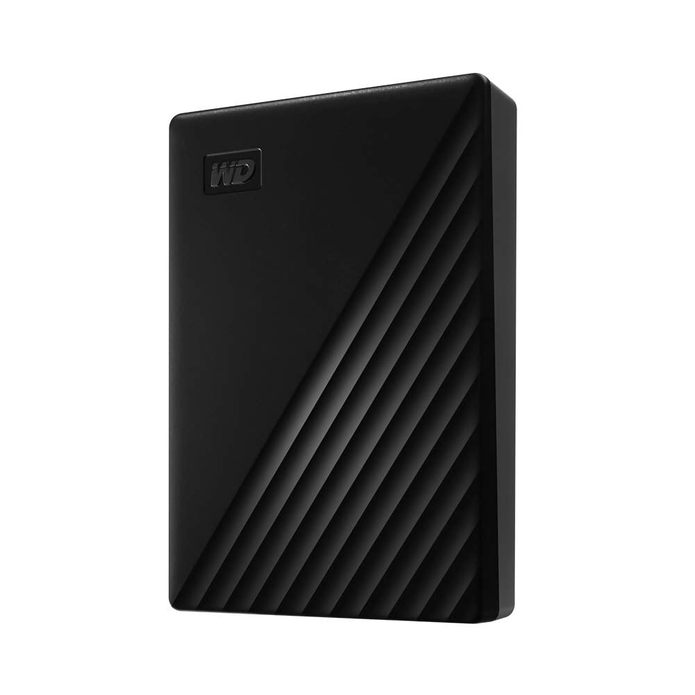 WD My Passport External Hard Drive 5TB (Portable Storage, Slim Design, Downloadable Software, Automatic Backups, Password Protection) Black - also compatible with PC, Xbox and PS4 - WDBPKJ0050BBK-WESN