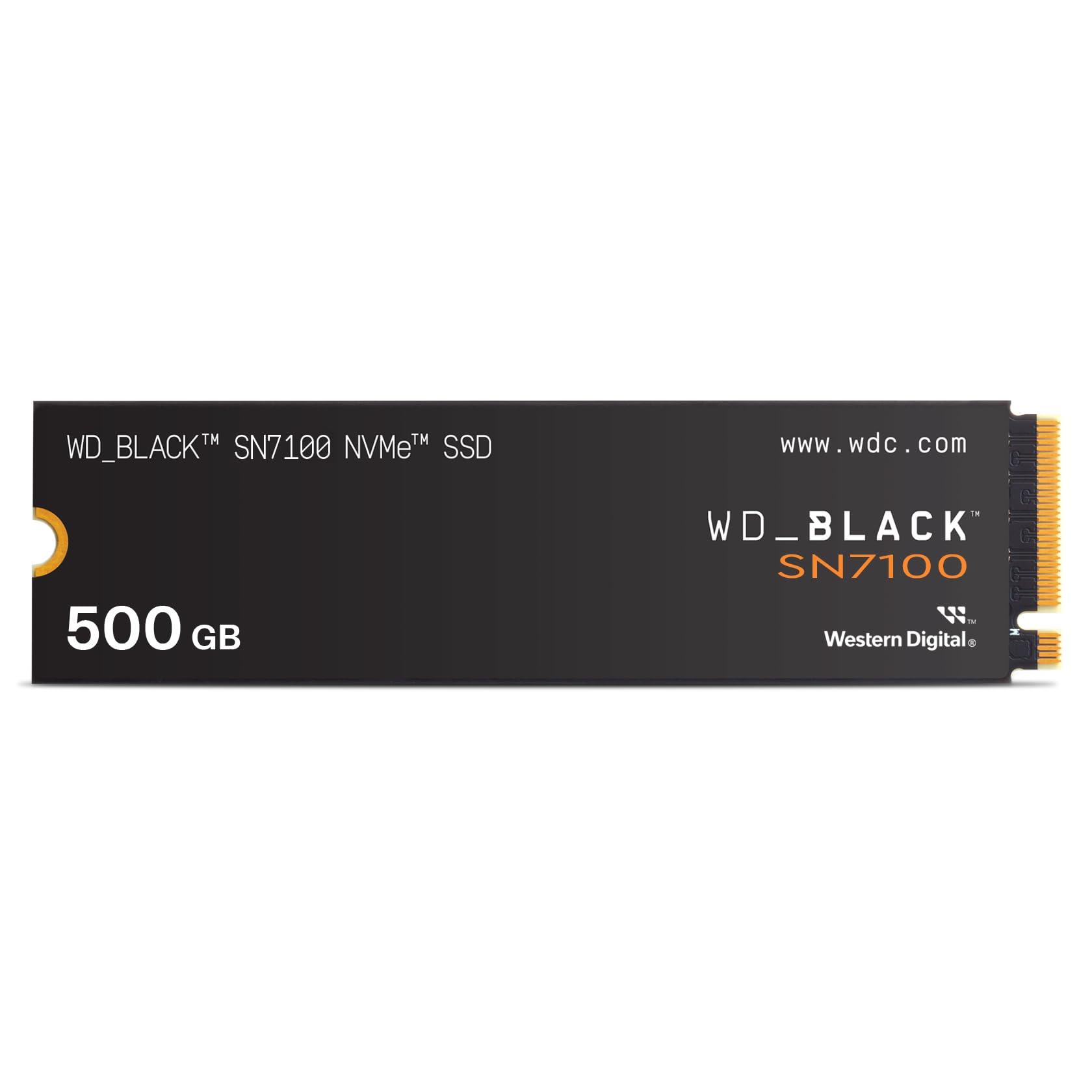 WD_BLACK SN7100 NVMe SSD 500 GB (high-performance gaming memory, up to 6,800 MB/s read, PCIe Gen4, energy efficiency, for desktop, laptop & handheld game consoles) - POWERED BY SANDISK - WDS500G4X0E-00CJA0