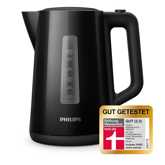 Philips kettle - 1.7 L capacity with control display, pirouette base, black (HD9318/20) - Series