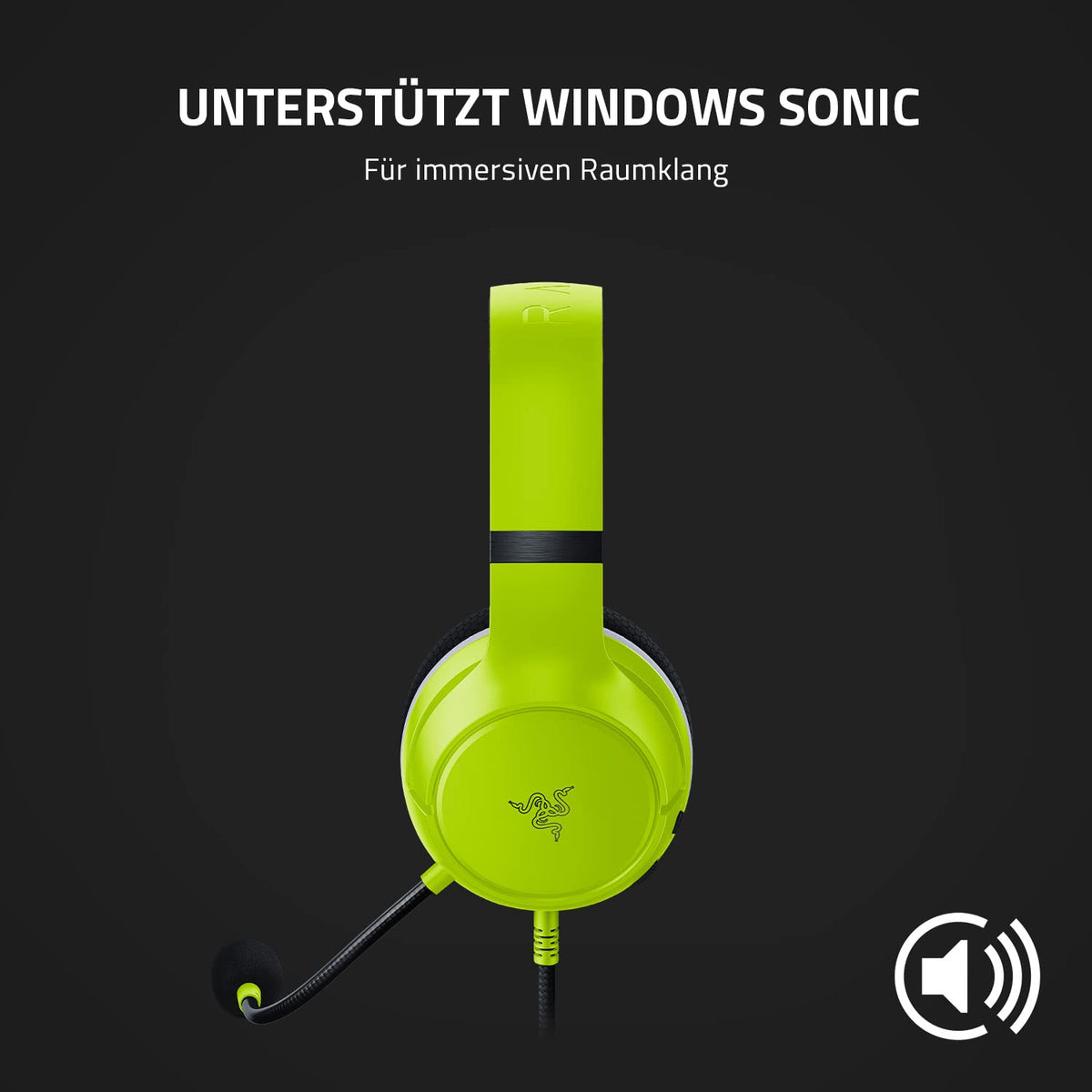 Razer Kaira X - Wired Gaming Headset for Xbox Series X|S (Triforce 50mm Drivers, HyperClear Cardioid Microphone, Integrated Controls, Cross-Platform Compatibility) Green - RZ04-03970600-R3M1