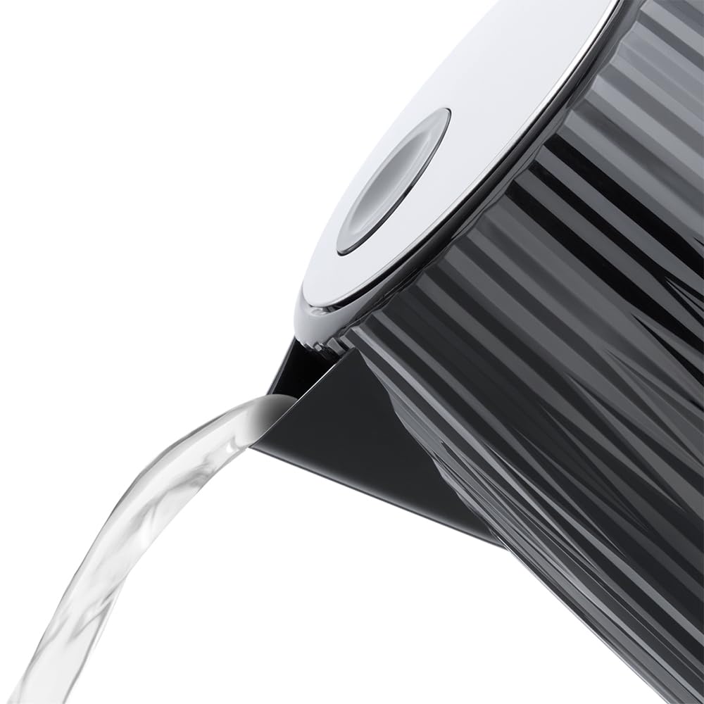 Russell Hobbs Eden Kettle Black, 1.7L, 2400 Watt, Stainless Steel Accents - 27361-70