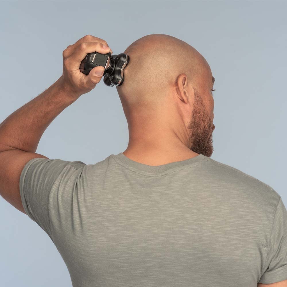 Remington XR1501 Electric Shaver for Men, Head Shaver with Lithium Battery (Black, 5 Cutting Heads, Smooth Shaving Result with a Minimum Length of 0.2mm, Hair Collection Chamber, Detail Trimmer)
