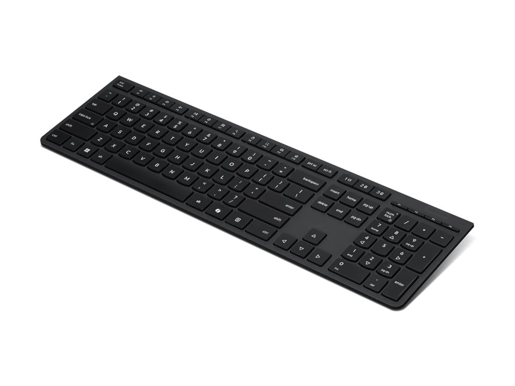 Lenovo Professional - Keyboard - Full Size - wireless - 2.4 GHz, Bluetooth - QWERTZ - German - Gray - brown box - 4Y41R64517