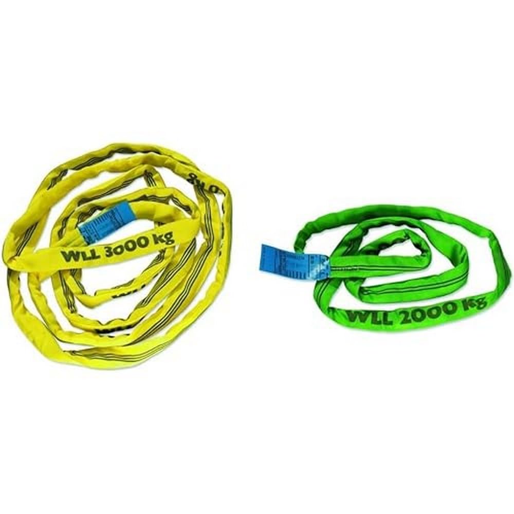 Braun 30101RS Round Sling 3000 kg Load Capacity, 10 m Circumference, Endless with Polyester Core, Yellow