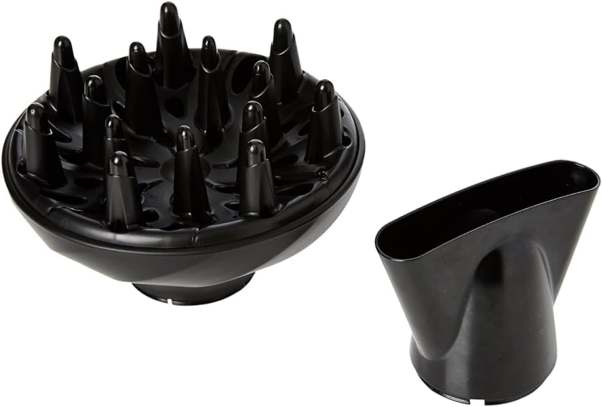 Remington Hair Dryer Ions [lightweight, diffuser & styling nozzle] black (2200W, ceramic ions: gentle styling & even heat distribution, 3 heat & 2 separate fan speeds + cool shot) D3198 - 45711560100