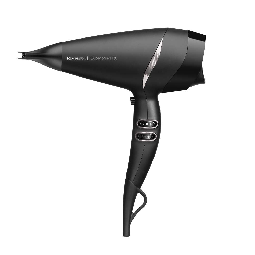 Remington Hair Dryer Professional Ions [powerful & side professional control] SupercarePro Technology (2200W, 130km/h, 3 styling attachments, durable hairdresser AC motor) AC7250 [Amazon Exclusive] - 45719560100
