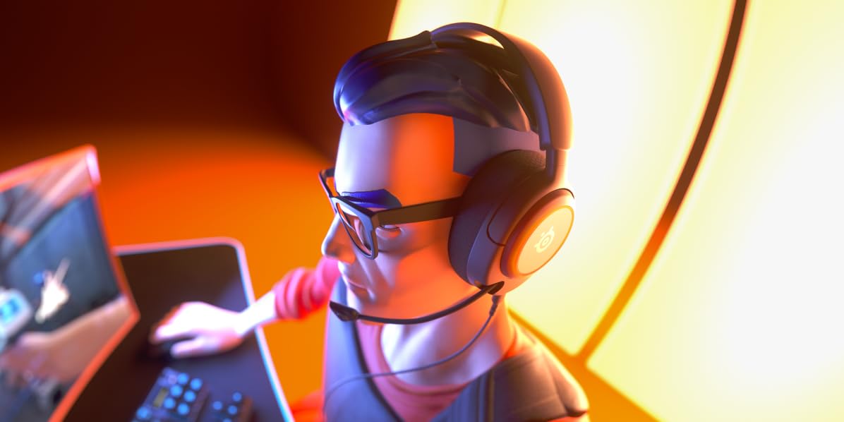 SteelSeries Arctis Nova 3 - Cască de gaming multi-sistem – Driver Hi-Fi – Sunet surround 360° – Iluminare RGB – Pernițe pentru urechi din spumă cu memorie – Ultra ușoară – Microfon ClearCast Gen 2 – PC, PS5, PS4, Switch
