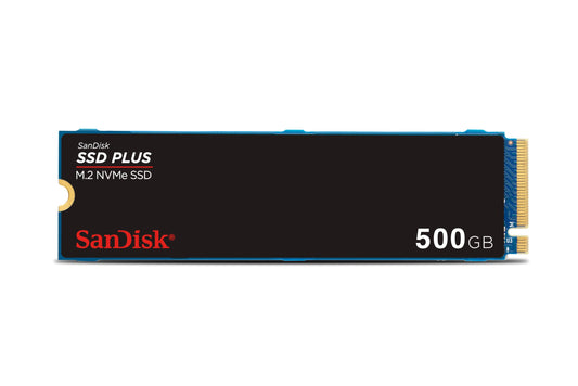 SanDisk SSD PLUS M.2 NVMe SSD 500GB (M.2 2280, PCIe Gen 3.0, Easy Installation, Western Digital Dashboard, 3 Year Warranty) - SDSSDA3N-500G-G26