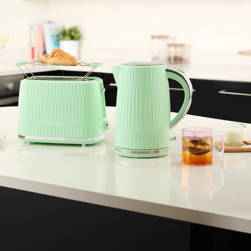 Russell Hobbs Toaster Eden Pistachio Stainless Steel, 2-Slice, 27374-56