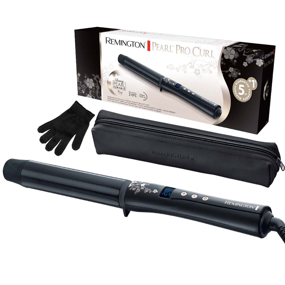 Remington Pearl Digital curling iron, 32 mm, LCD display, black, CI9533