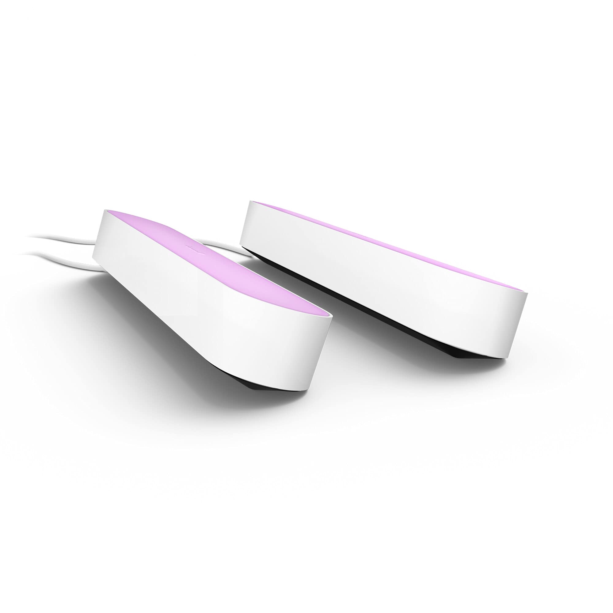 Philips Hue White & Color Ambiance Play Lightbar 2-pack basic set (500 lm), dimmable LED light bar for the Hue lighting system with 16 million colors, smart light control via voice or app, white - 915005734601