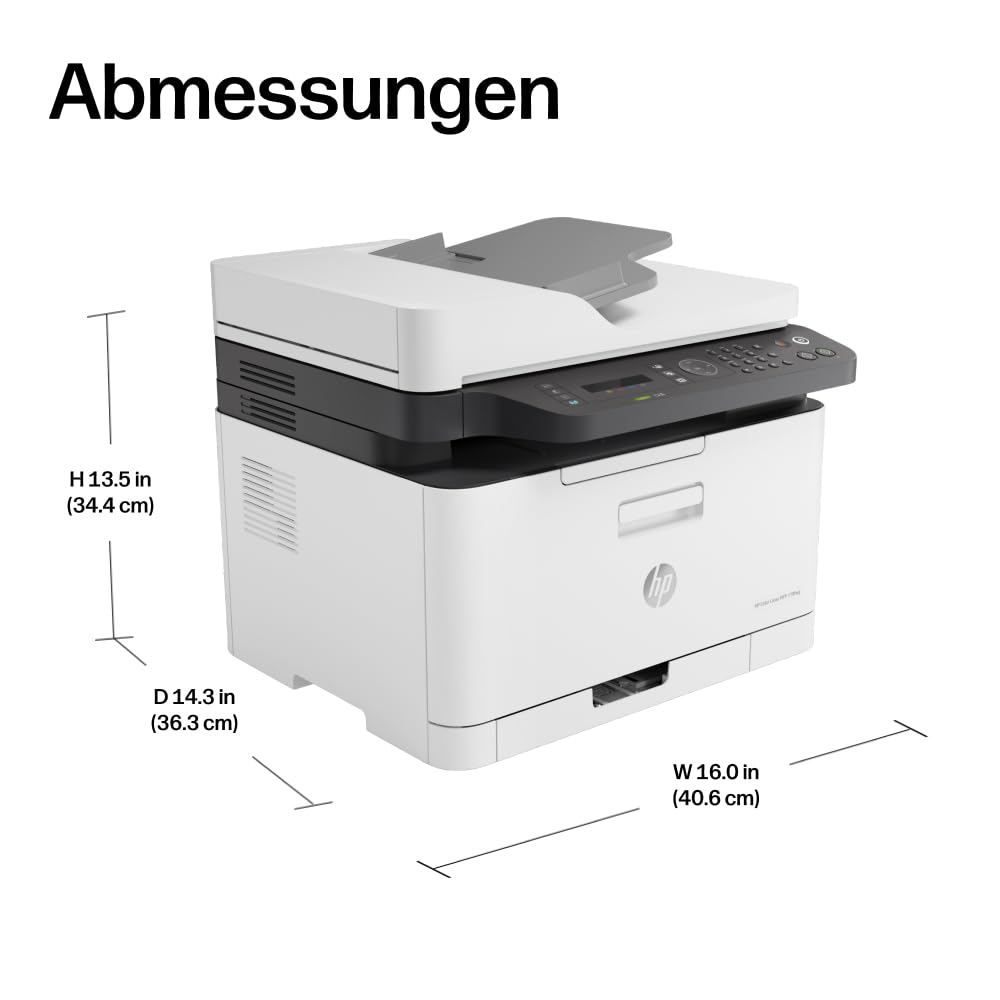HP Color Laser MFP 179fwg multifunction color laser printer, print, copy, scan, fax, automatic document feeder, Wi-Fi, Ethernet, USB, Smart App - 6HU09A