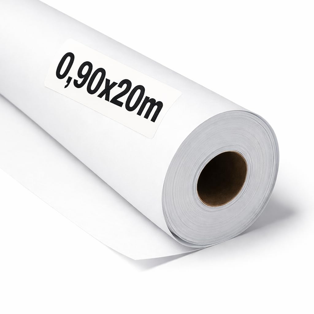 OFITURIA Kraft paper white - roll 0.90 × 20 m - 6 rolls - packaging paper and wrapping paper - craft paper for DIY, decoration and sewing patterns - tear-resistant and easy to cut - COM620-parent2